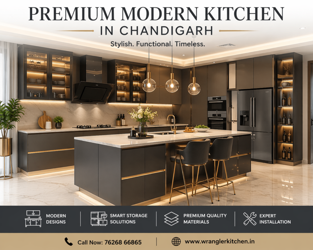 Premium modern kitchen in Chandigarh